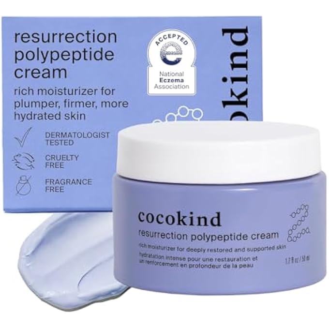 Cocokind RESURRECTION POLYPEPTIDE CREAM, HYDRATING FACE MOISTURIZER WITH PEPTIDES AND SQUALANE, ANTI AGING SKIN BARRIER REPAIR CREAM FOR DRY SKIN - Image 1